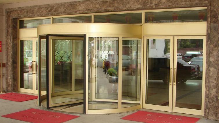 自動(dòng)旋轉(zhuǎn)門三翼旋轉(zhuǎn)門產(chǎn)品圖片,自動(dòng)旋轉(zhuǎn)門三翼旋轉(zhuǎn)門產(chǎn)品相冊(cè) - 安徽合肥豪順銅門裝飾工程 - 九正